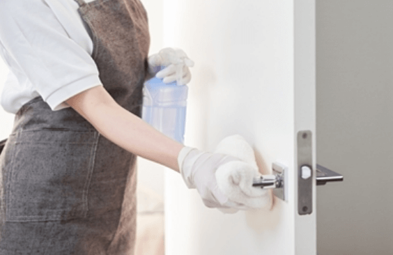 ドアノブの清掃